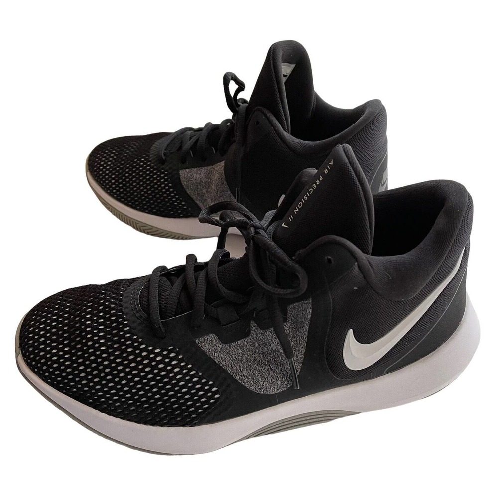 NIKE Air Precision II Men's Size 9W Black White BQ8768-001 Basketball Shoes Wide
